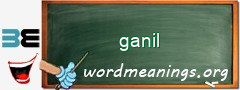 WordMeaning blackboard for ganil